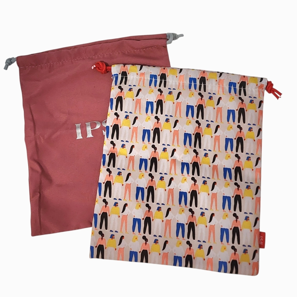 Ipsy Glam Bag Bundle Of 2 Drawstring Makeup Bags